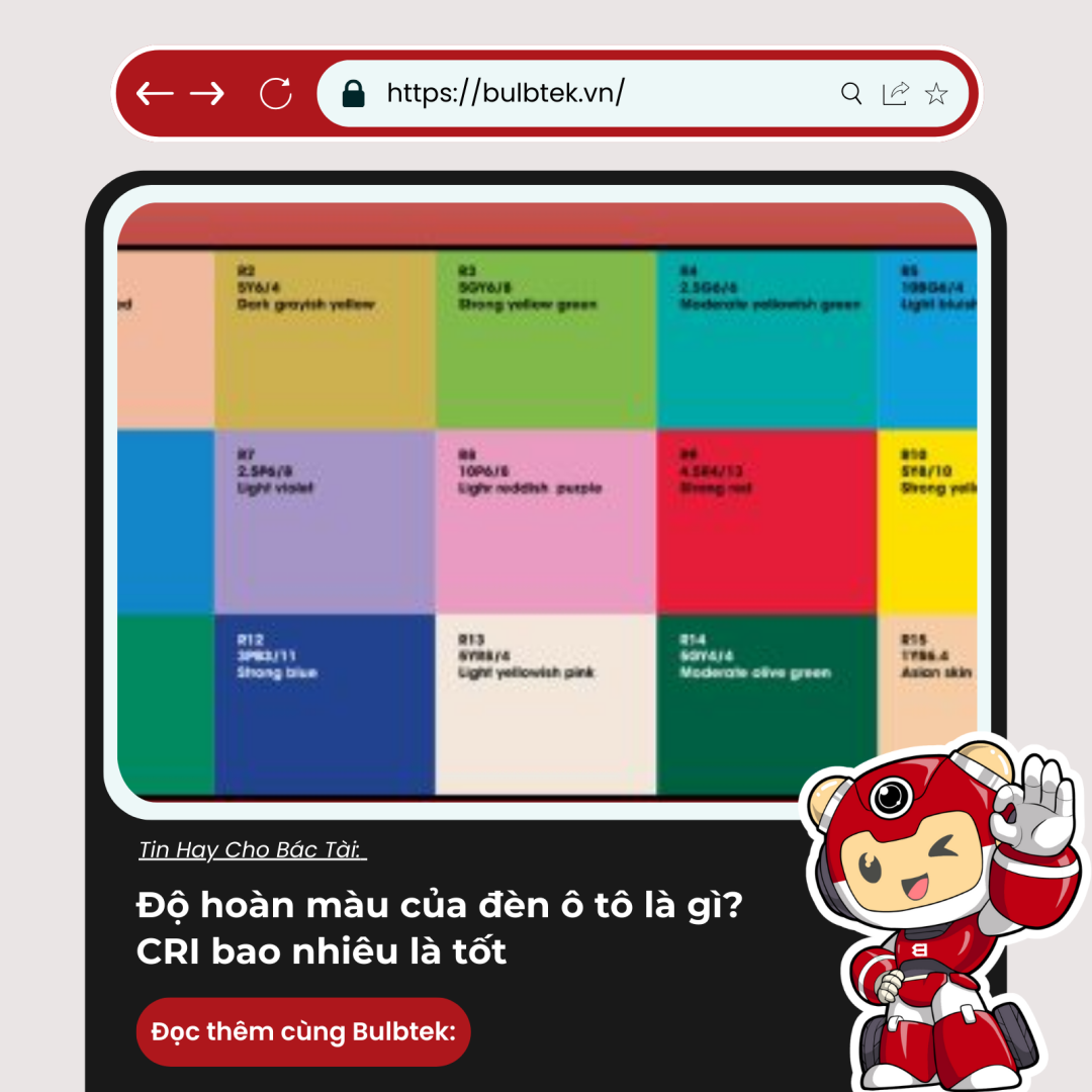Độ hoàn màu của đèn ô tô là gì? CRI bao nhiêu là tốt