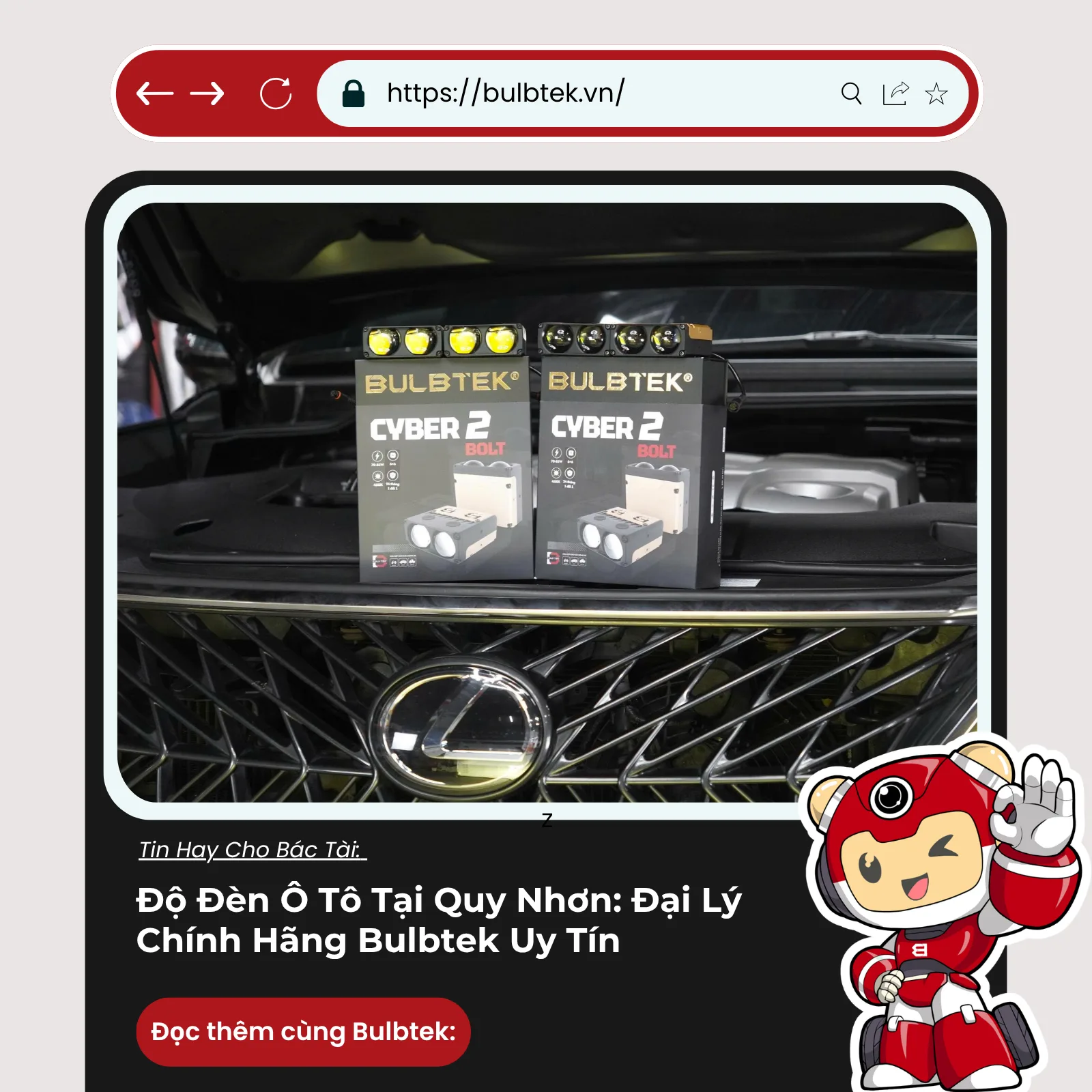 Độ Đèn Ô Tô Tại Quy Nhơn: Đại Lý Chính Hãng Bulbtek Uy Tín