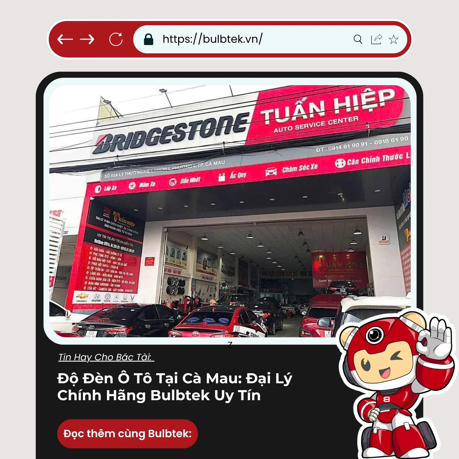 Độ Đèn Ô Tô Tại Cà Mau: Đại Lý Chính Hãng Bulbtek Uy Tín