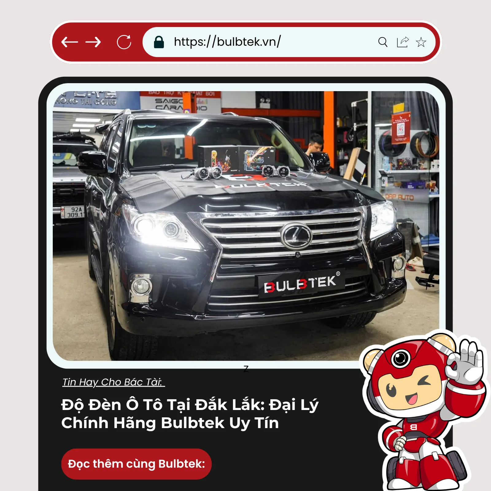Độ Đèn Ô Tô Tại Đắk Lắk: Đại Lý Chính Hãng Bulbtek Uy Tín