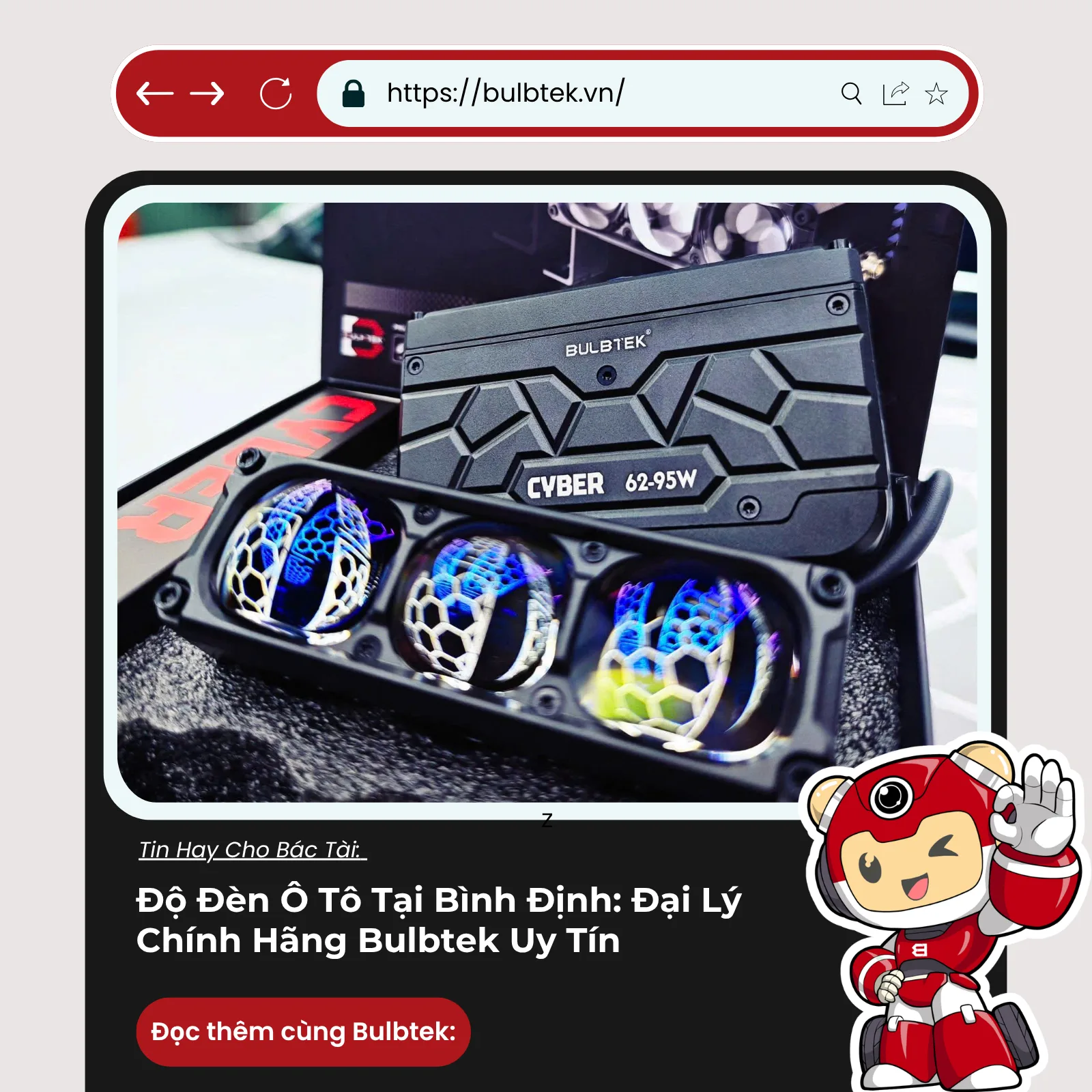 Độ Đèn Ô Tô Tại Bình Định: Đại Lý Chính Hãng Bulbtek Uy Tín
