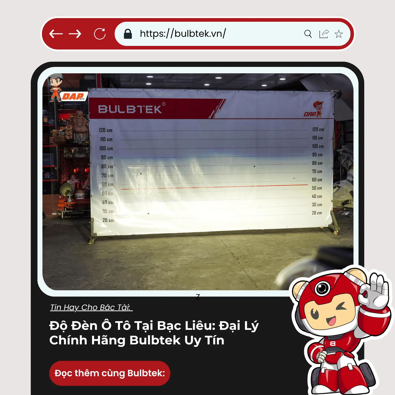 Độ Đèn Ô Tô Tại Bạc Liêu: Đại Lý Chính Hãng Bulbtek Uy Tín