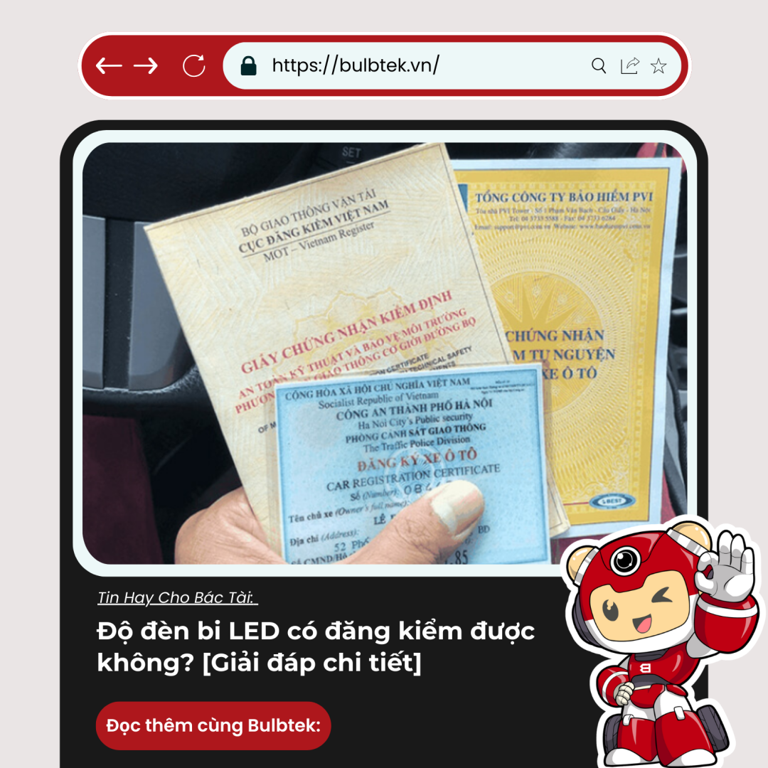 Các quy định về đăng kiểm mới khi độ đèn LED
