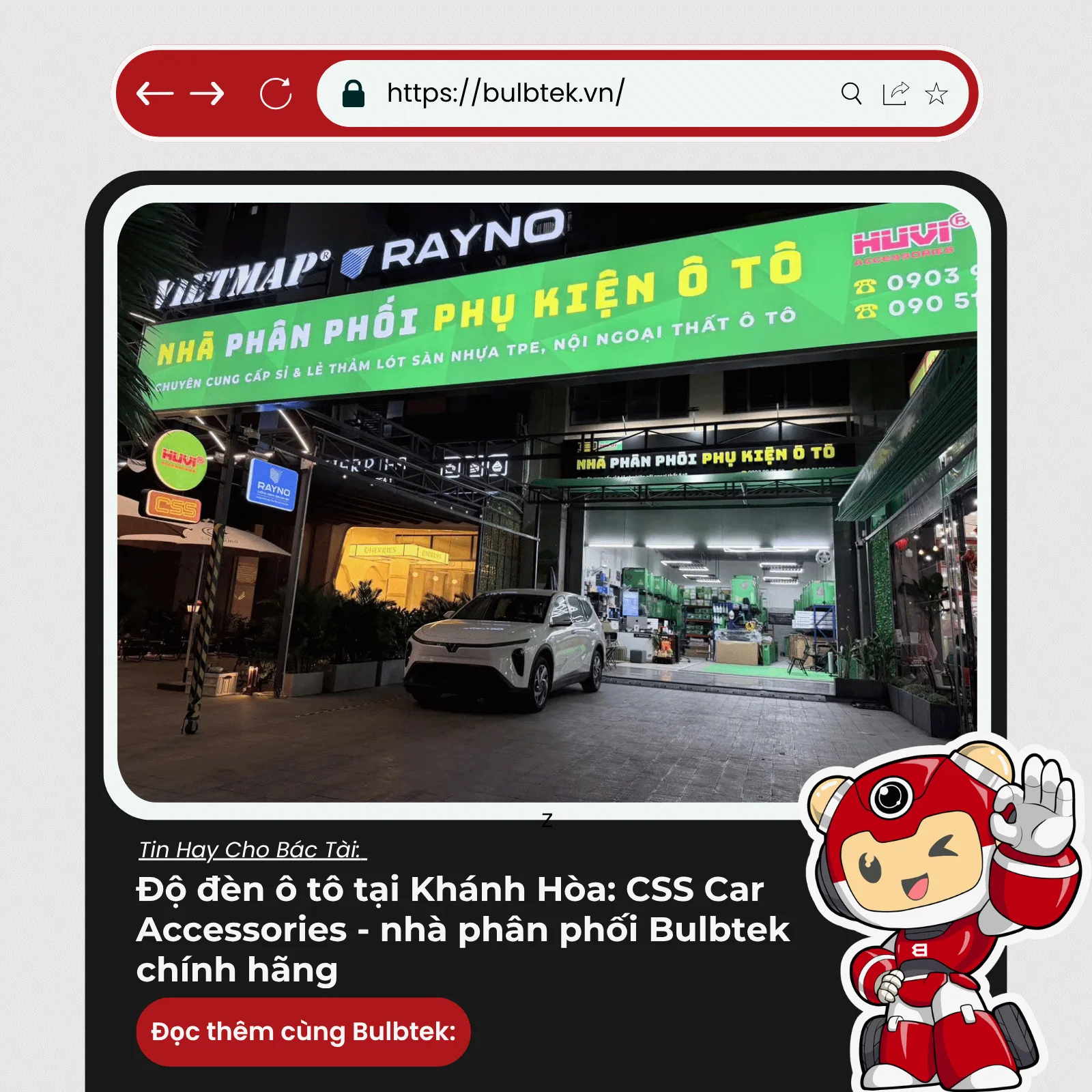 Độ đèn ô tô tại Khánh Hòa: CSS Car Accessories - nhà phân phối Bulbtek chính hãng