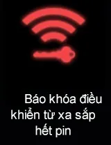 Pin của khóa điều khiển từ xa sắp hết.