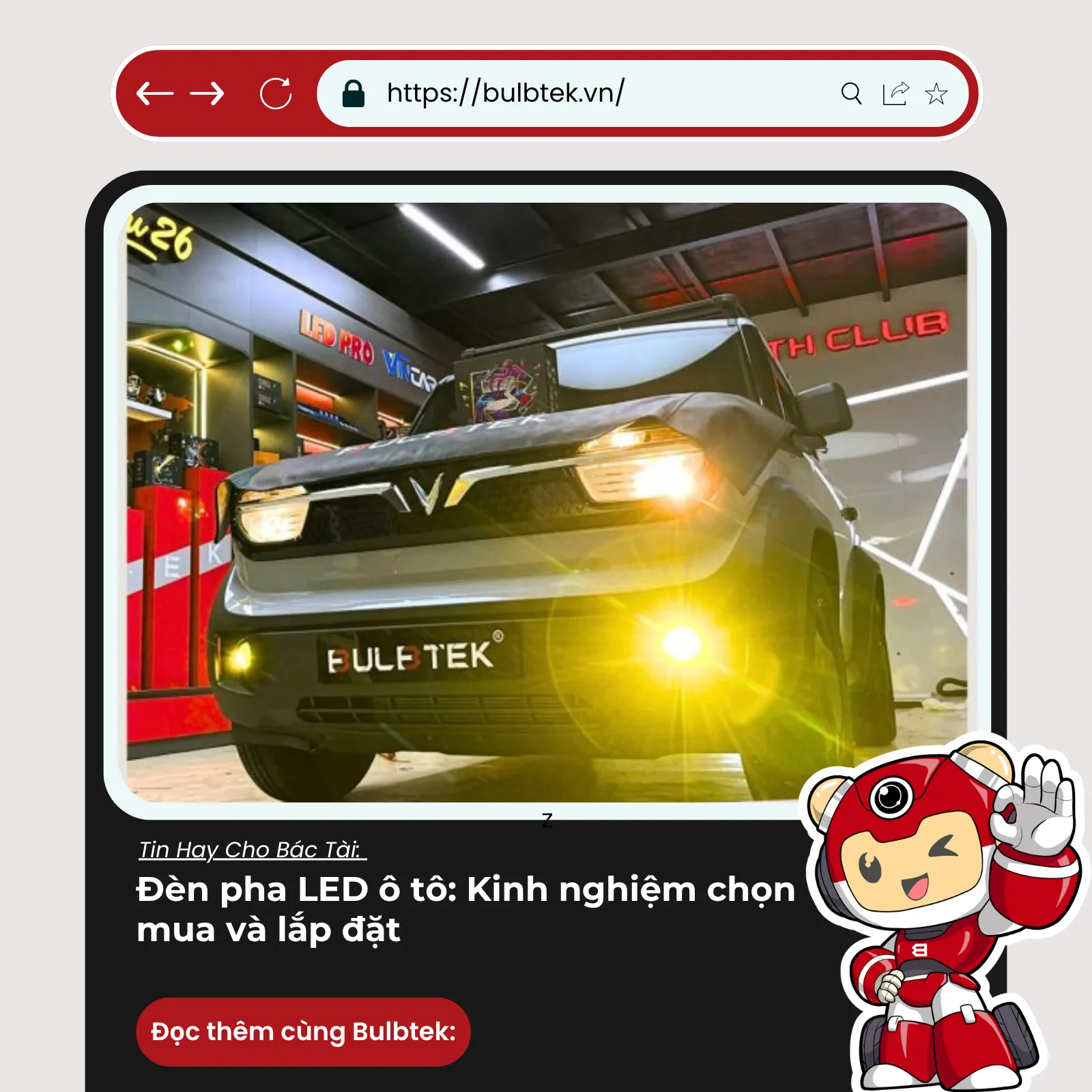 Đèn pha LED ô tô: Kinh nghiệm chọn mua và lắp đặt