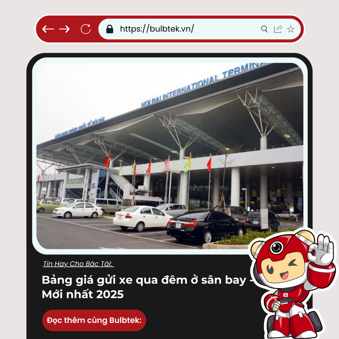 Bảng giá gửi xe qua đêm ở sân bay - Mới nhất 2025