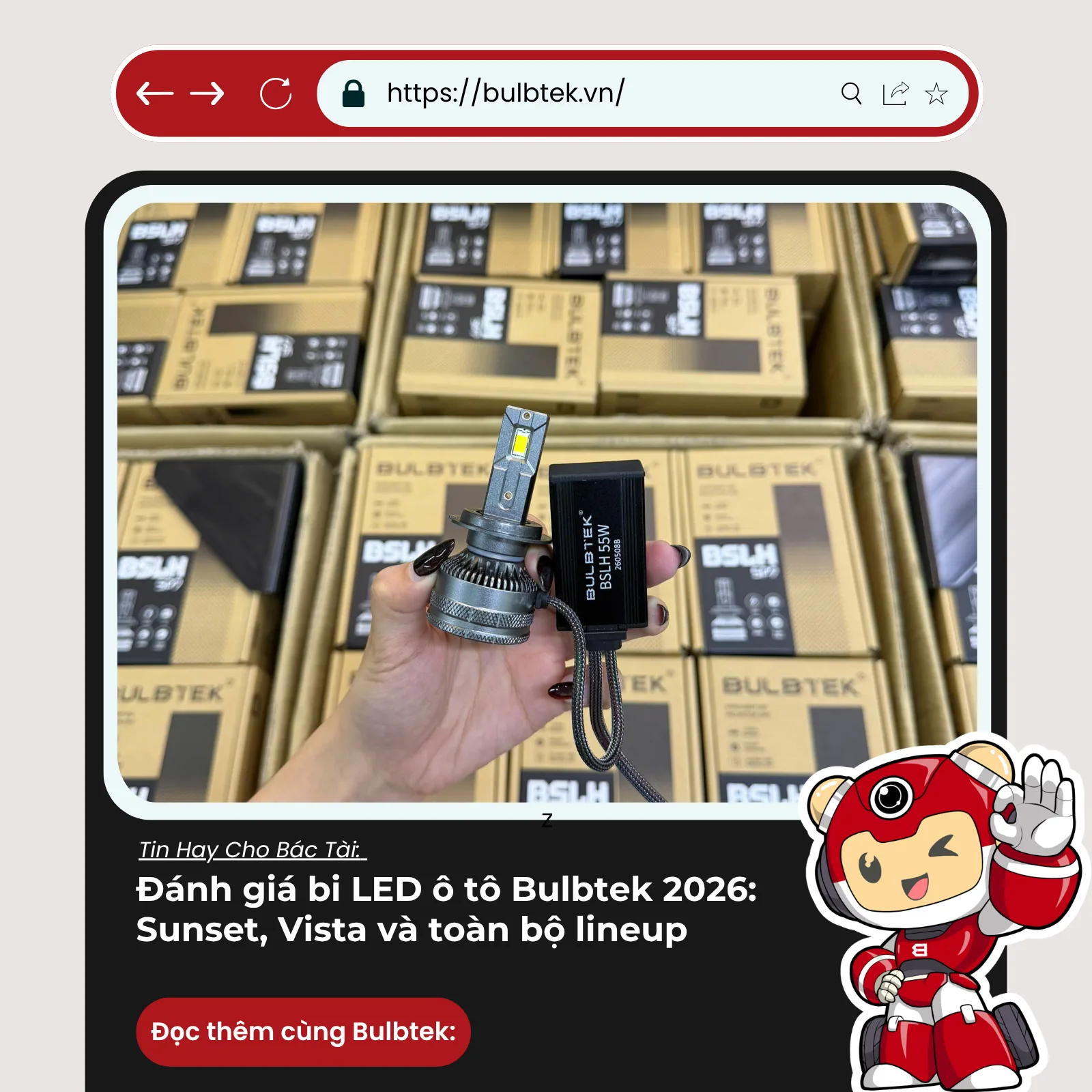 So sánh bóng LED pha ô tô BSLH, BALH Neo, BKLH Neo và Beacon