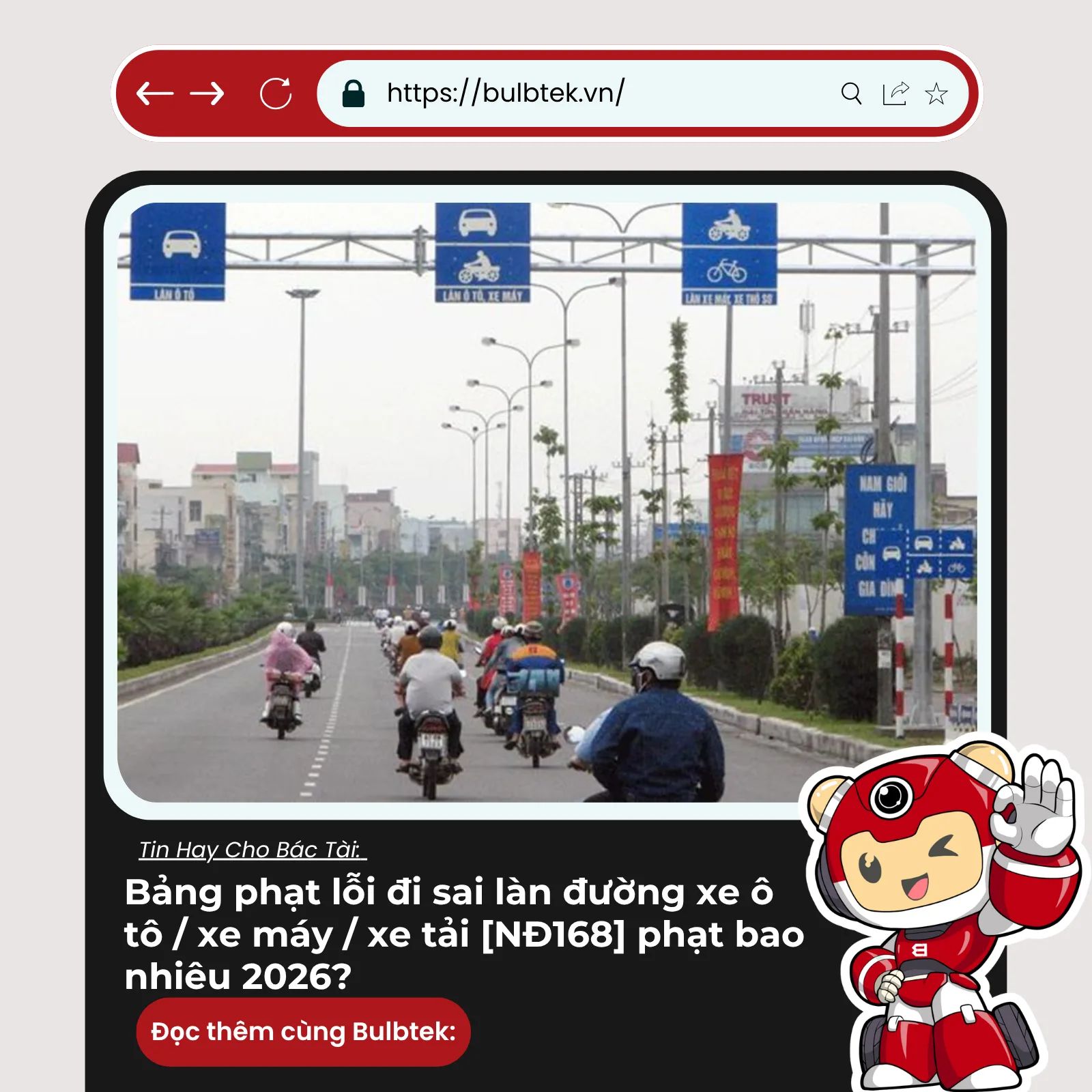 Bảng phạt lỗi đi sai làn đường xe ô tô / xe máy / xe tải [NĐ168] phạt bao nhiêu 2026?