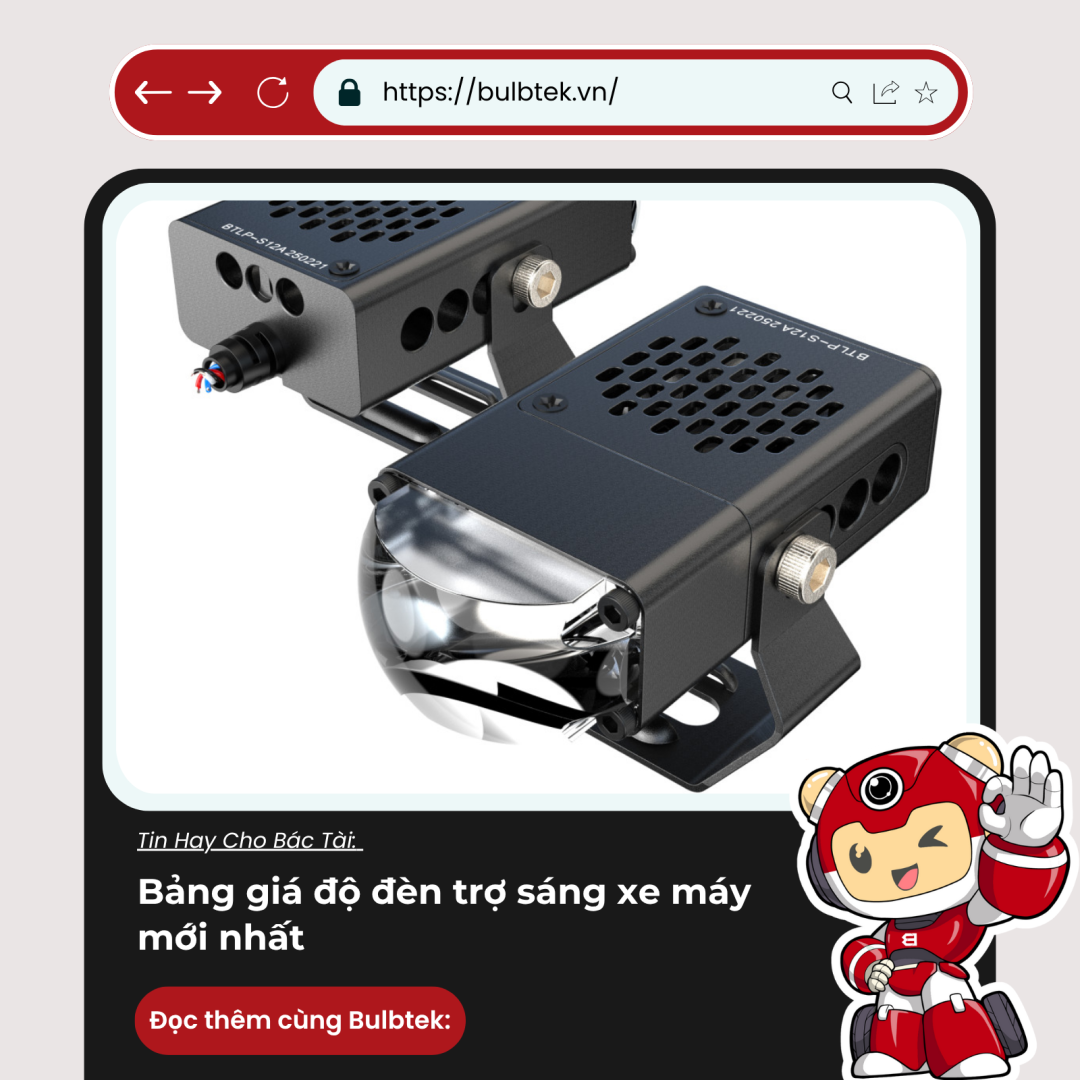 Bảng giá độ đèn trợ sáng xe máy mới nhất