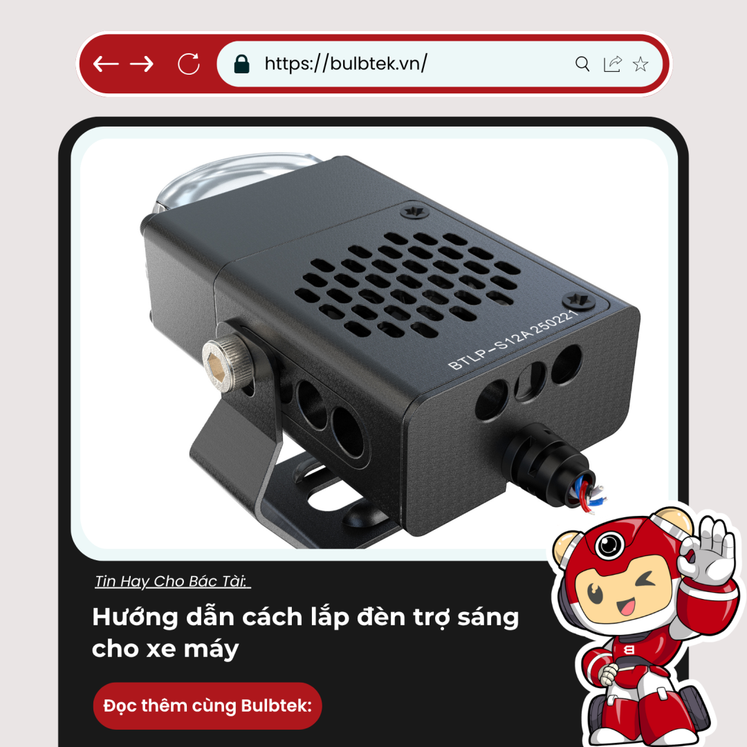 Hướng dẫn cách lắp đèn trợ sáng cho xe máy
