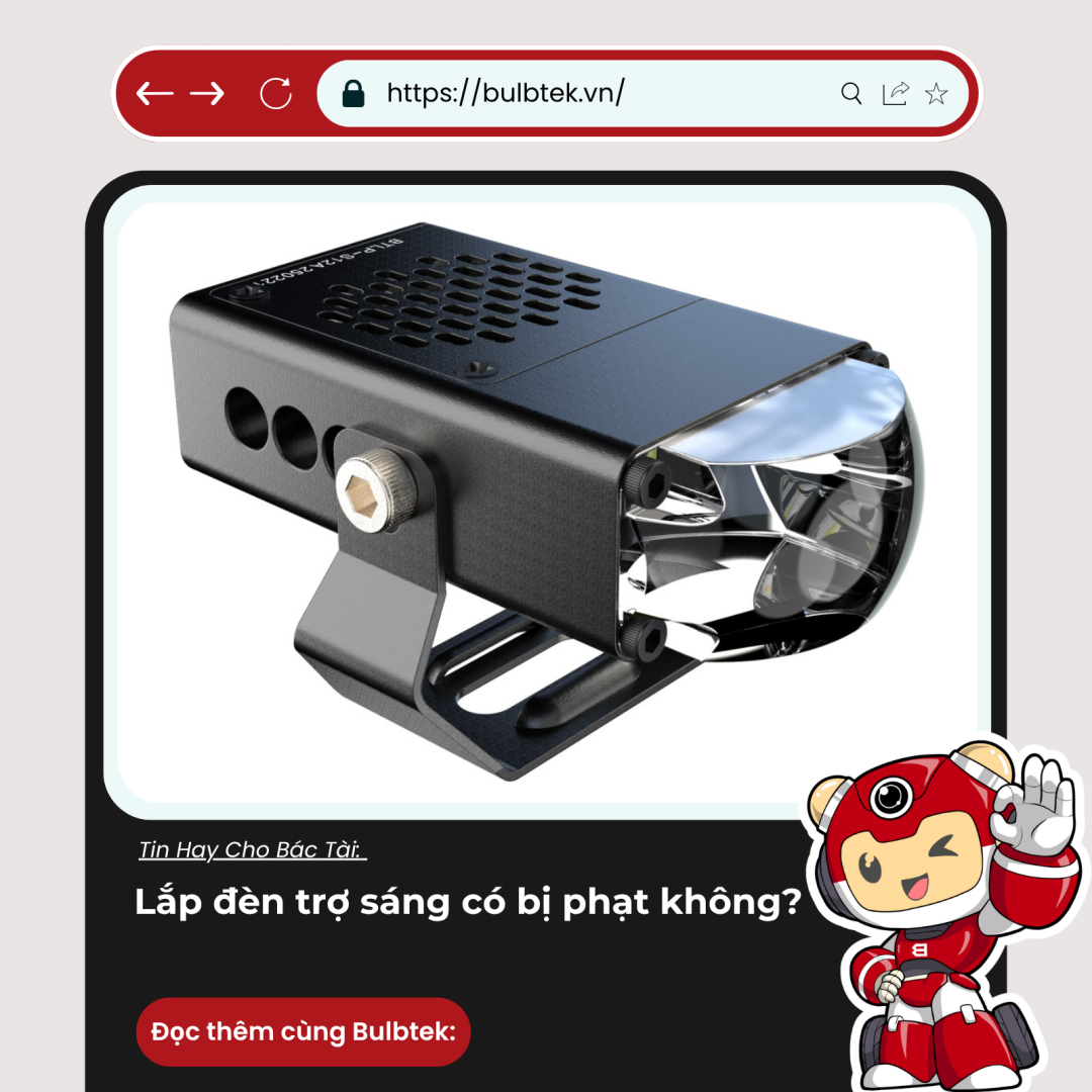 Lắp đèn trợ sáng có bị phạt không?