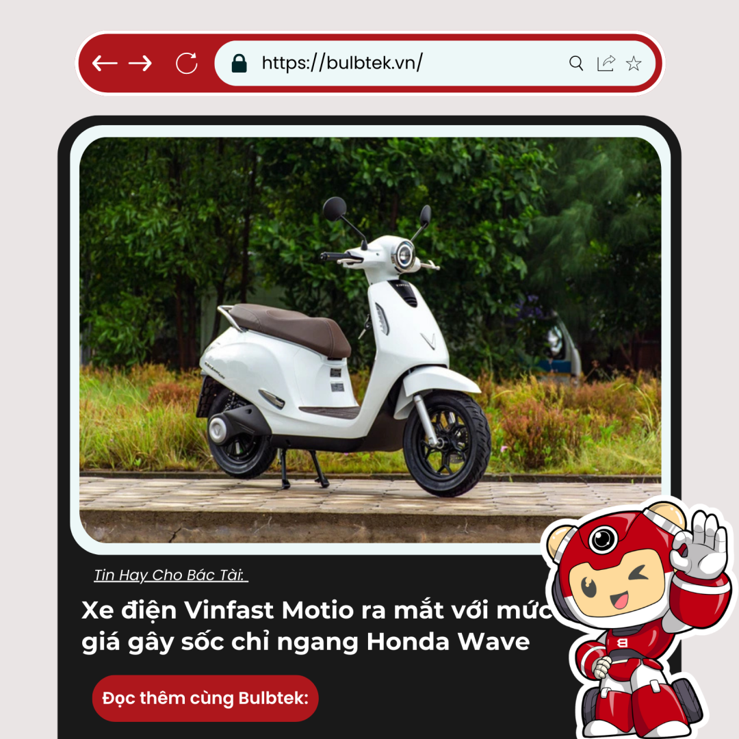 Xe điện Vinfast Motio ra mắt với mức giá gây sốc chỉ ngang Honda Wave