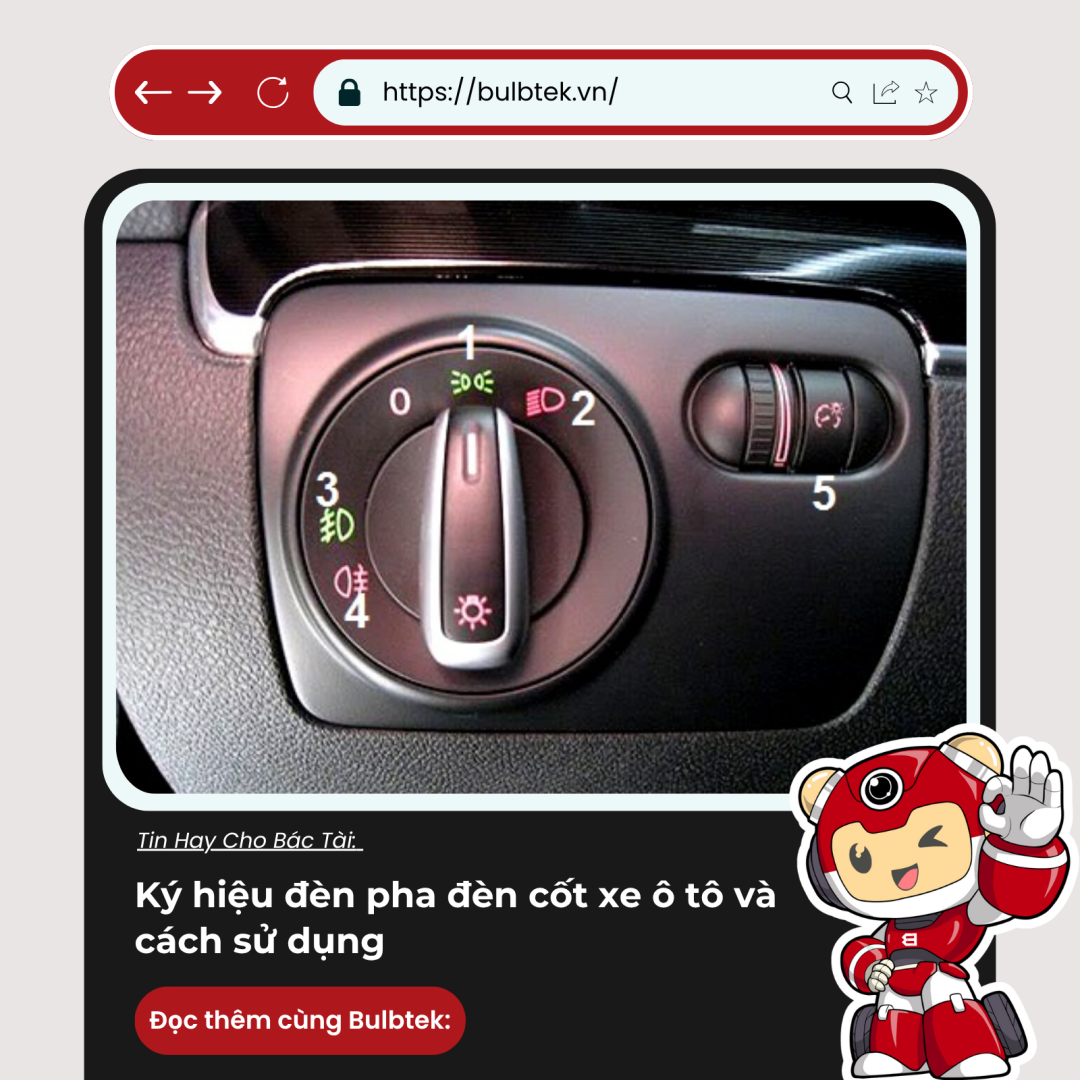 Ký hiệu đèn pha đèn cốt xe ô tô và cách sử dụng
