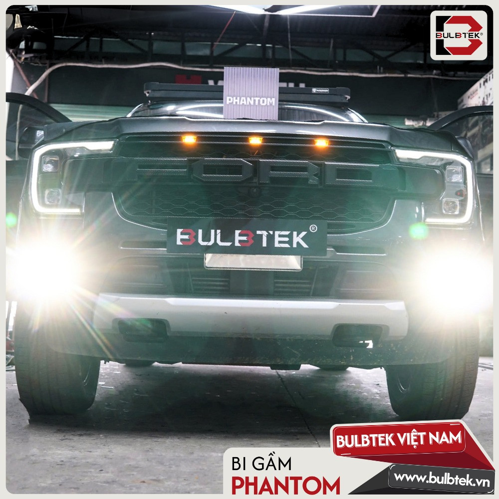 Ford Ranger độ đèn gầm Bi gầm Phantom 