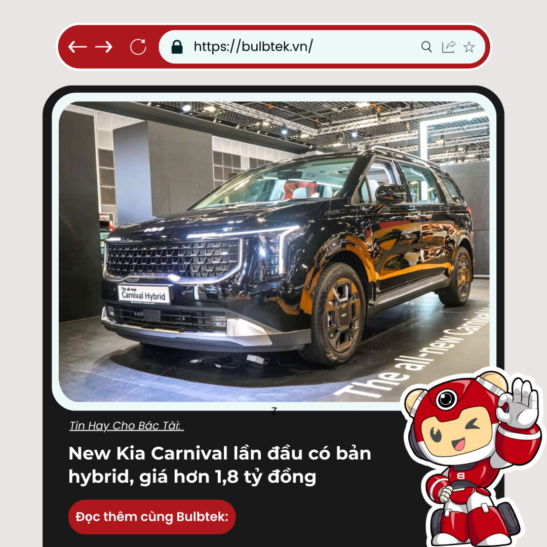 New Kia Carnival lần đầu có bản hybrid, giá hơn 1,8 tỷ đồng