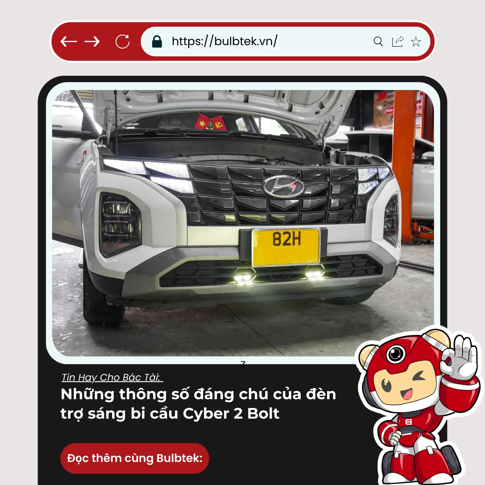 Những thông số đáng chú của đèn trợ sáng bi cầu Cyber 2 Bolt