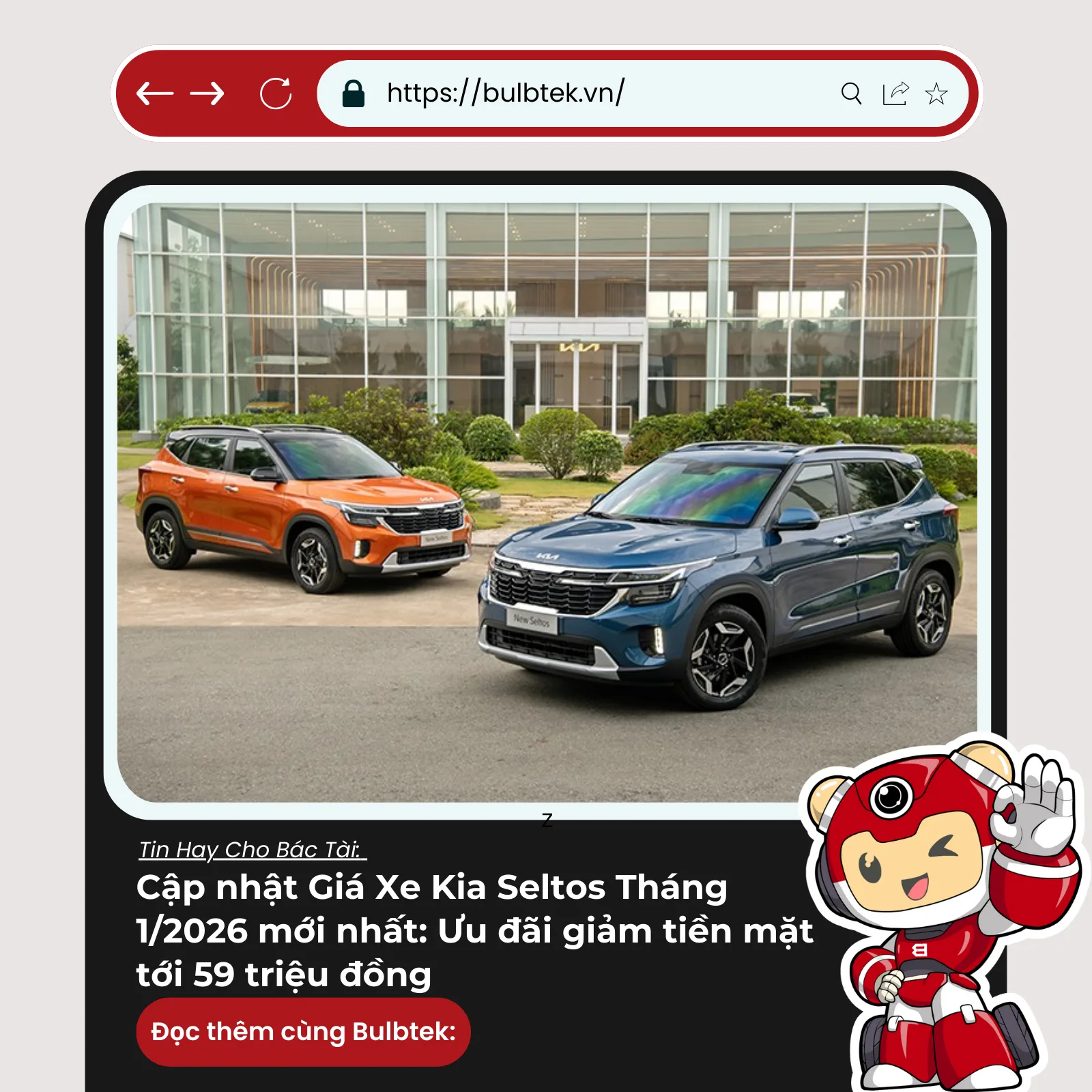 Cập nhật Giá Xe Kia Seltos Tháng 1/2026 mới nhất: Ưu đãi giảm tiền mặt tới 59 triệu đồng