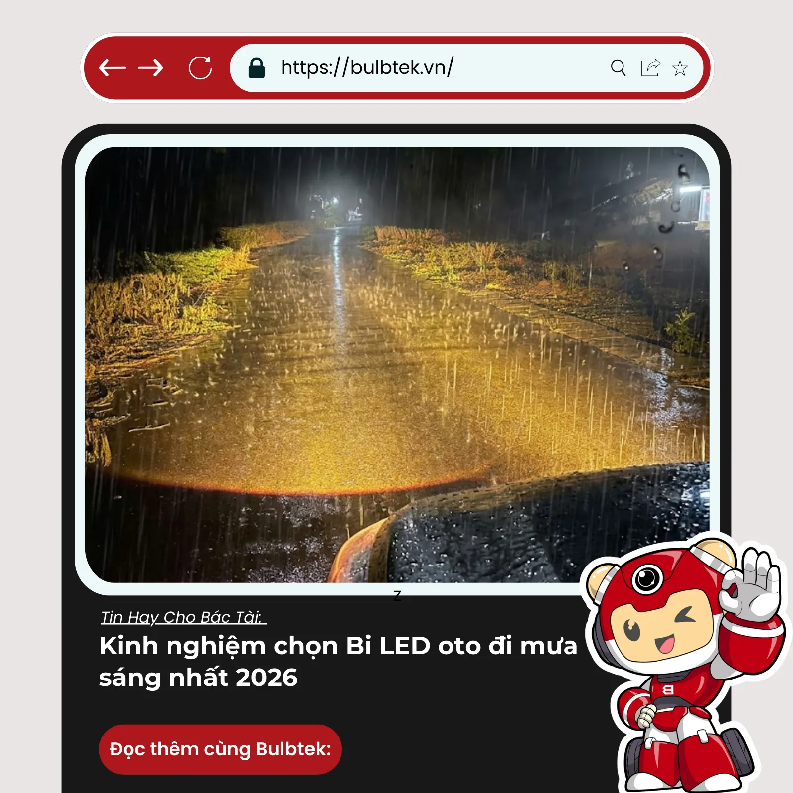 Kinh nghiệm chọn Bi LED oto đi mưa sáng nhất 2026