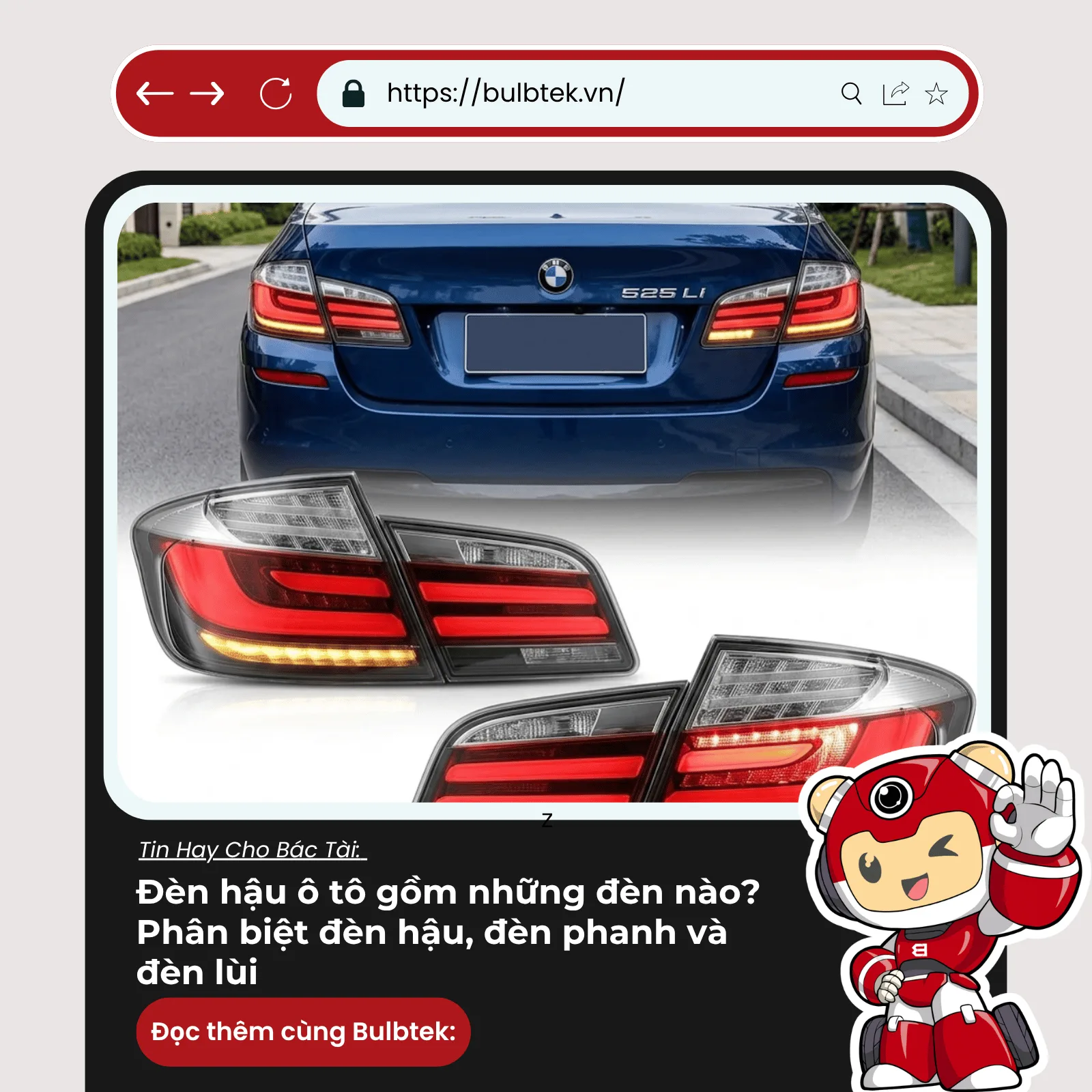 Đèn hậu ô tô gồm những đèn nào? Phân biệt đèn hậu, đèn phanh và đèn lùi
