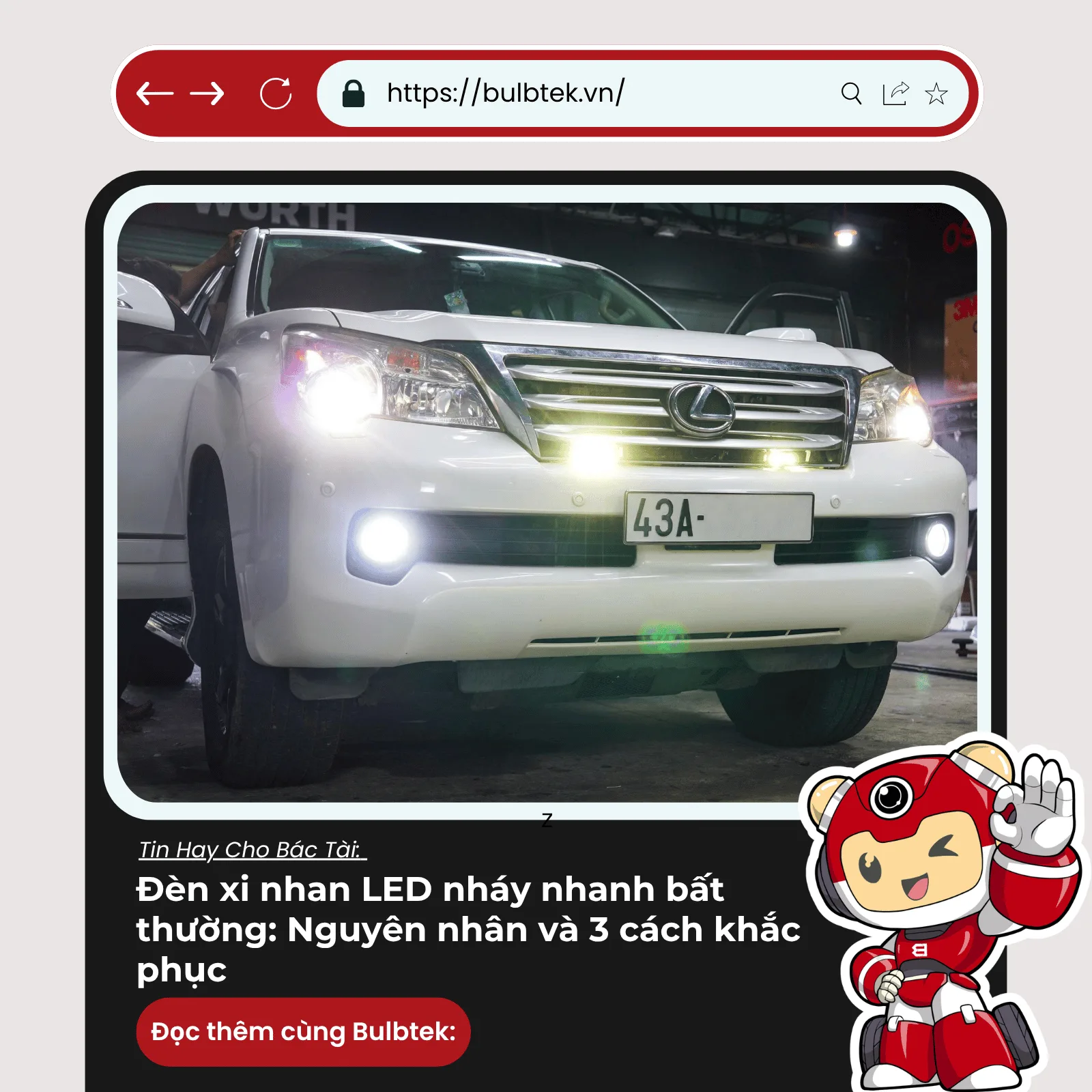 Đèn xi nhan LED nháy nhanh bất thường: Nguyên nhân và 3 cách khắc phục