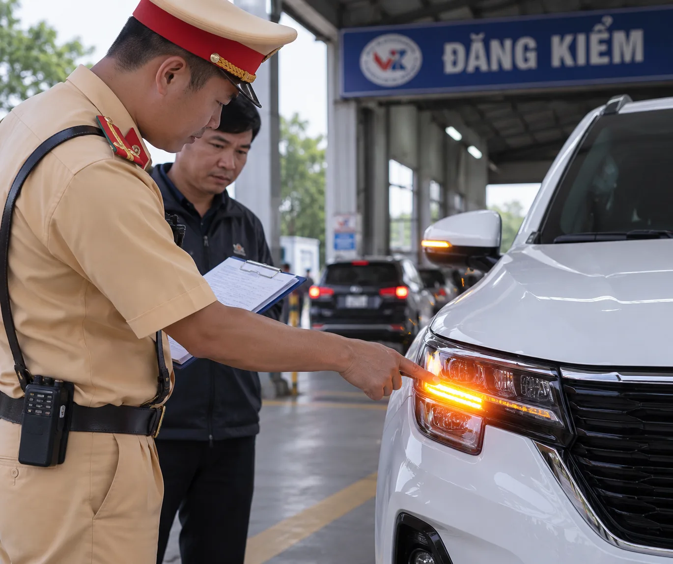 Đèn xi nhan led nháy nhanh có bị phạt hoặc rớt đăng kiểm không