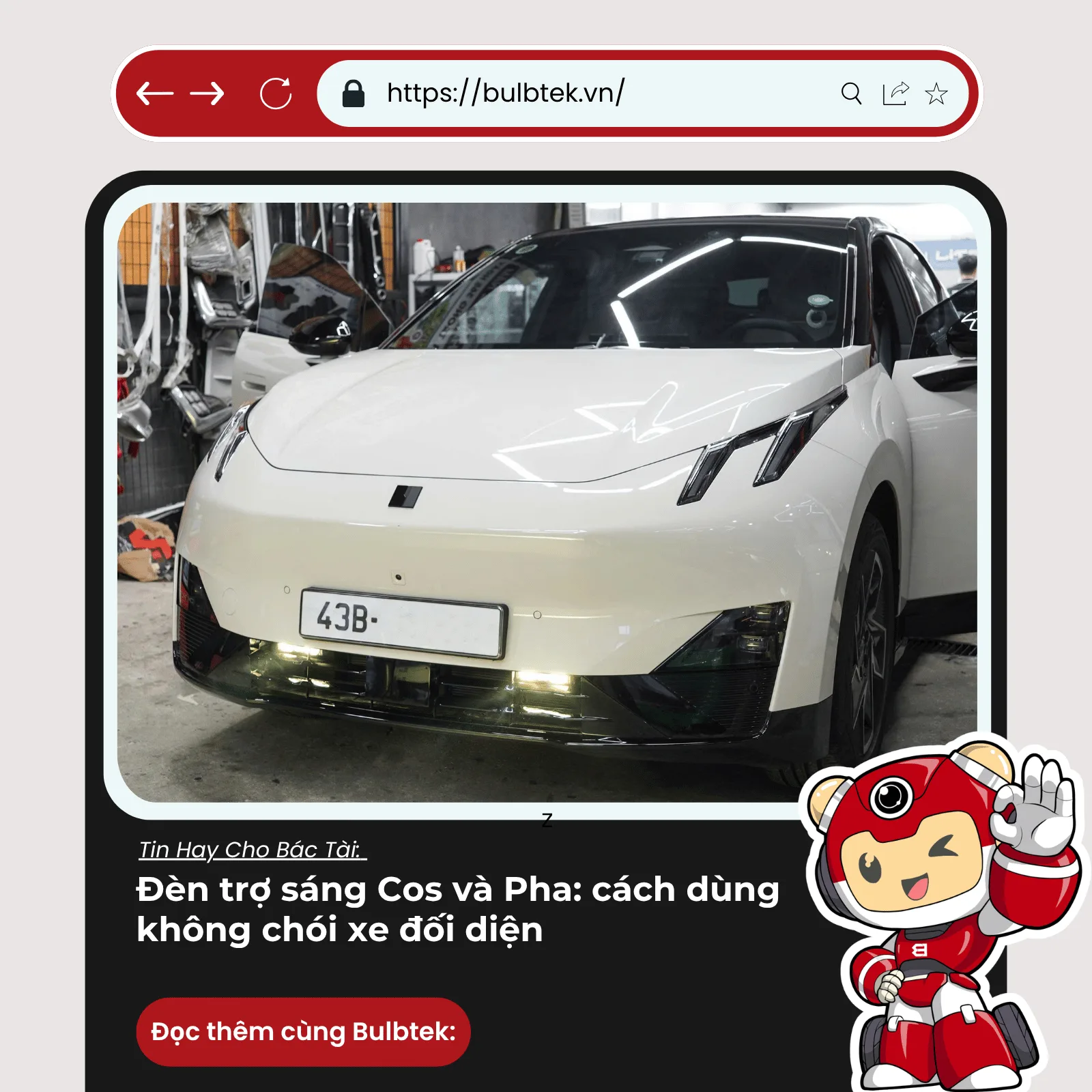 Đèn trợ sáng Cos và Pha cách dùng không chói xe đối diện