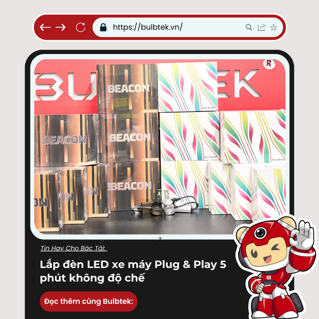 Lắp đèn LED xe máy Plug & Play 5 phút không độ chế